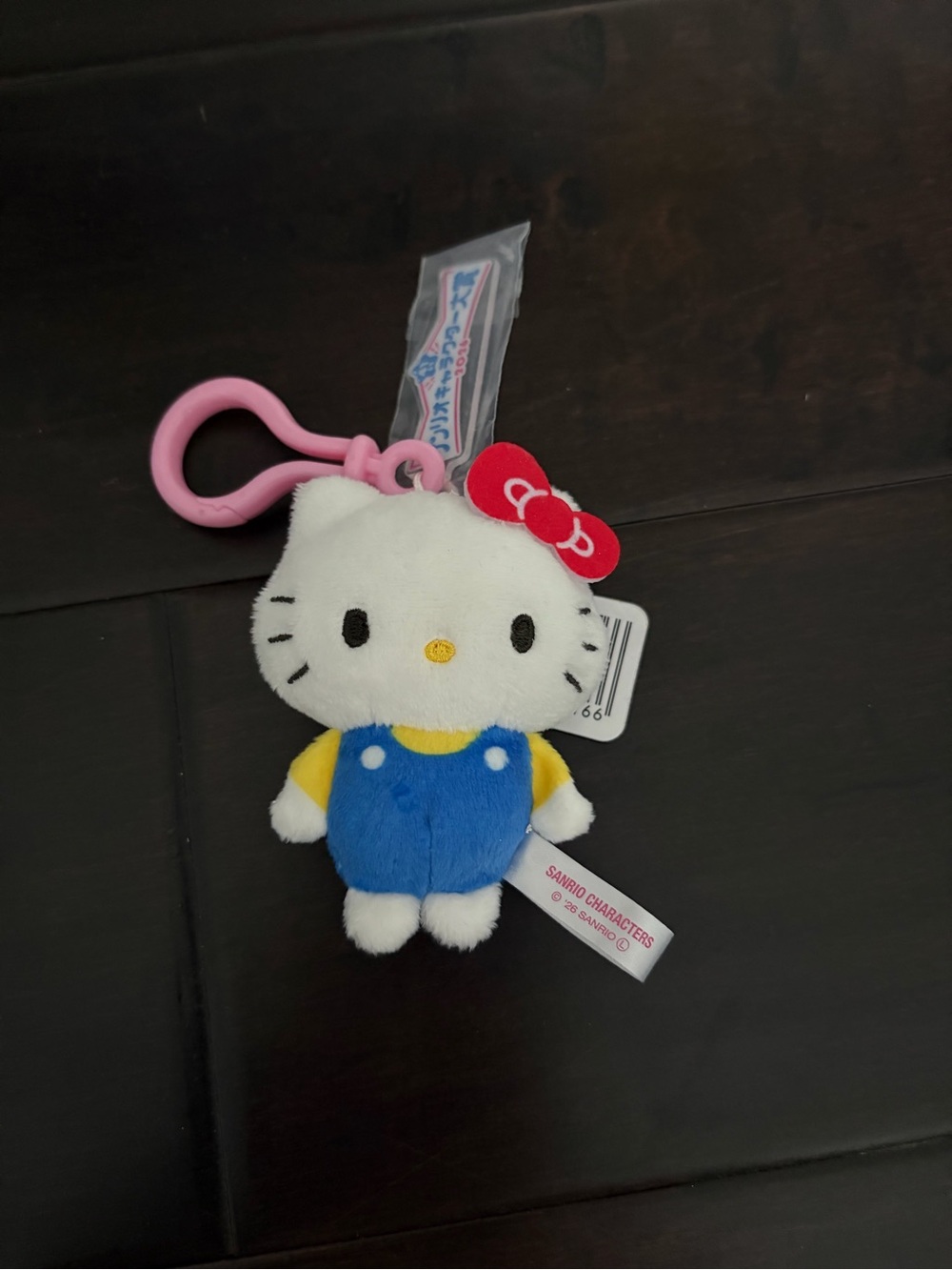 Sanrio Hello Kitty Plush Keychain - White, Blue, Yellow, Pink, Red